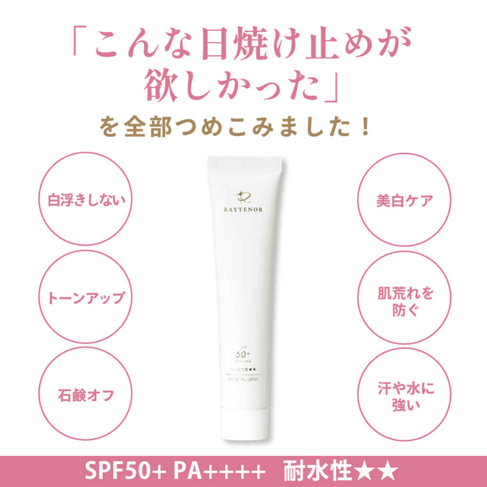 レイテノール日焼け止め＋ドクターリセラ保湿ジェル レイテノール薬用UVクリーム 40g〈SPF50＋/PA++++/耐水性