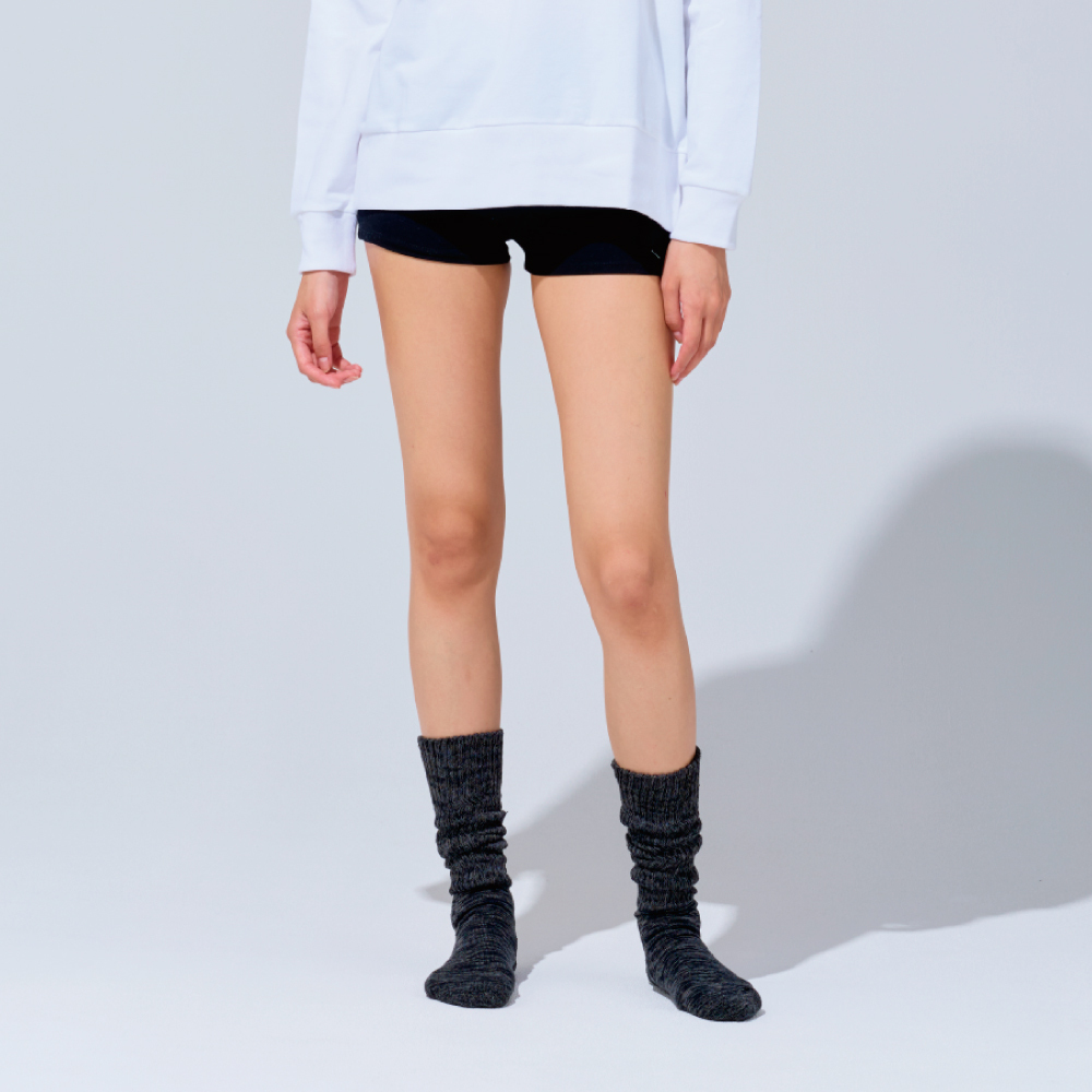 お風呂上がりソックス　チャコールグレー（23～25cm)《プウアボーテ》